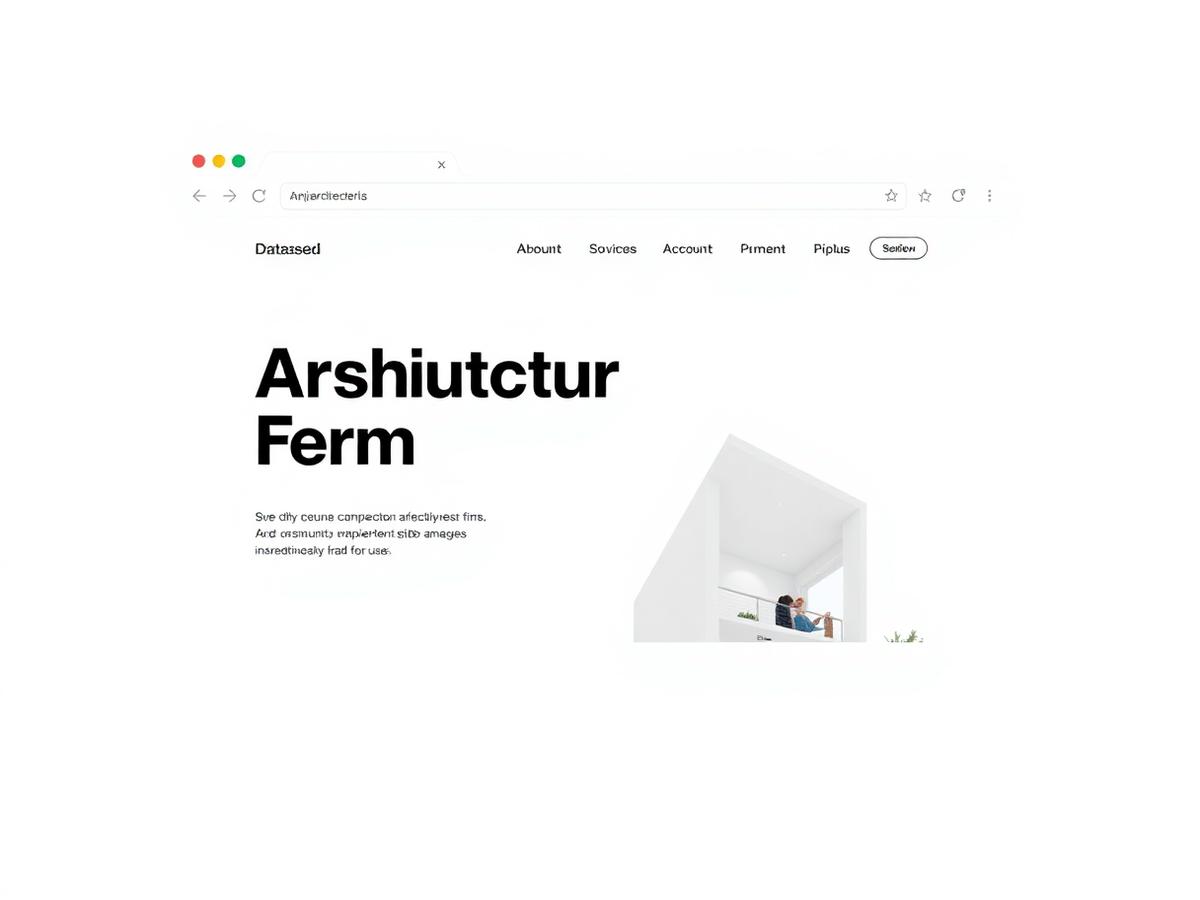 Mockup do site institucional de um escritório de arquitetura