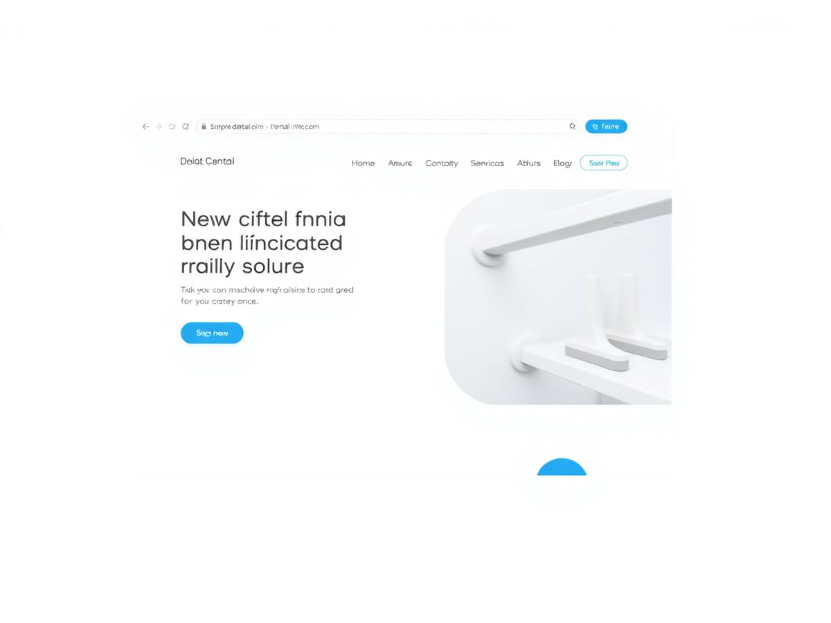 Mockup do site de uma clínica odontológica