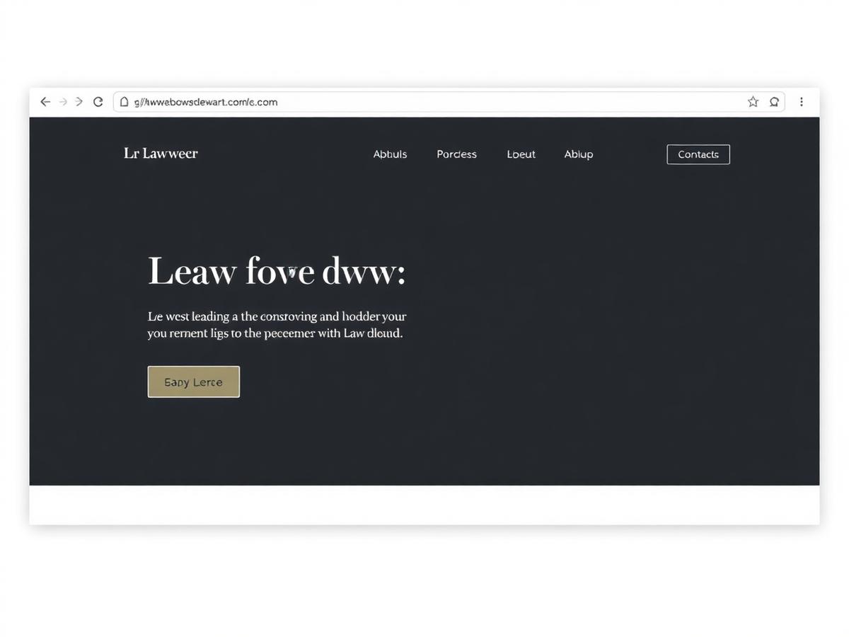 Mockup do site one page de um escritório de advocacia