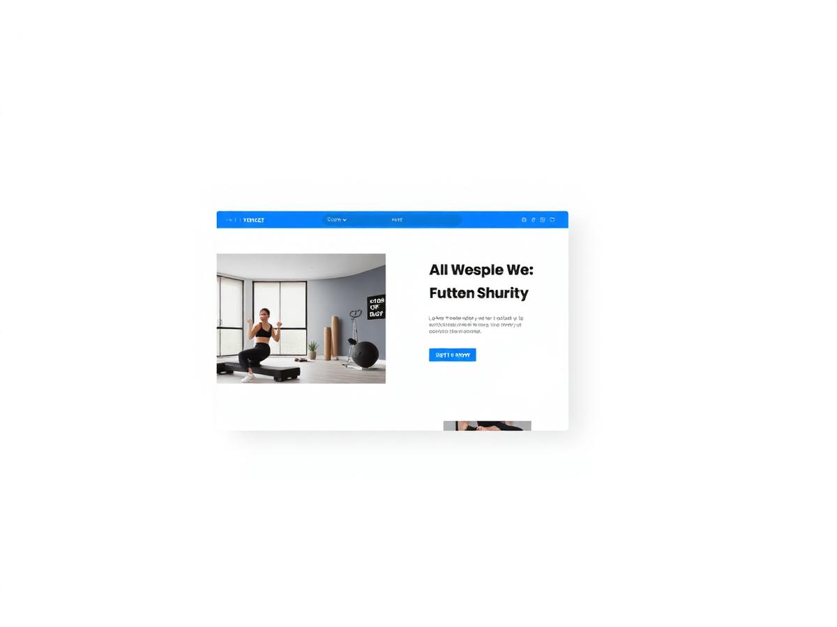 Mockup da landing page de um studio de treinamento